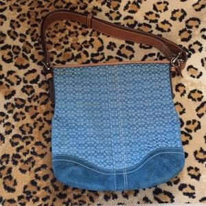 Blue coach purse